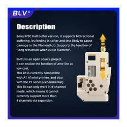 BLV BMCU 370X / BMCU 370C solutions AMS MMU open source AMS lite 370 130 BMCU370 prise en charge de la recharge automatique de l